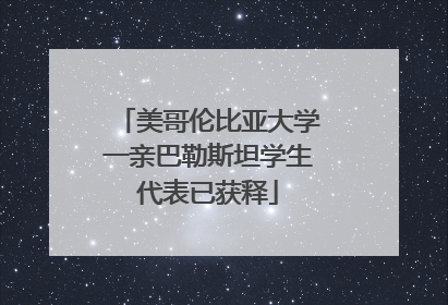 美哥伦比亚大学一亲巴勒斯坦学生代表已获释